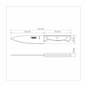 Alternative view of Polywood سكين شيف  6 انش بشفرة من الفولاذ المقاوم للصدأ ومقبض خشبي أحمر