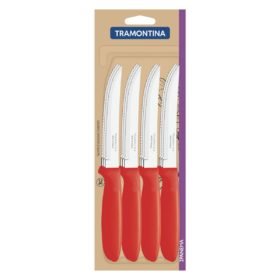 Alternative view of طقم 12 قطعة سكاكين ستيك ستانلس ستيل مع مقابض حمراء من البولي بروبيلين Ipanema