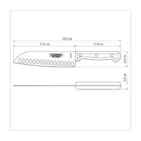 Alternative view of سكين سانتوكو 7 انش Ultracorte Line  بشفرة من الفولاذ المقاوم للصدأ ومقبض أسود من البولي بروبيلين