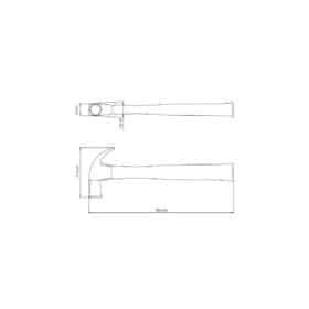 Alternative view of مطرقة 25 ملم الخشب المصقول مطرقة بمخلب