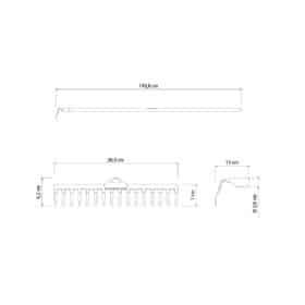 Alternative view of خرماشة أسنان مدببة ، 12 سن ، يد خشب 120 سم