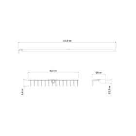 Alternative view of مجرفة أسنان مختومة ، 16 سن ، 120 سم مقبض خشبي