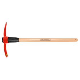 قطارة طين سكة حديد ، سنارة وازميل ، مقاس 5 ، يد خشب 90 سم