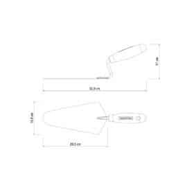 Alternative view of 8 "مجرفة ميسون ، مقبض خشبي بفتحة معلقة