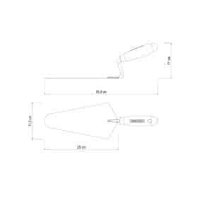 Alternative view of 9 "مجرفة ميسون ، مقبض خشبي بفتحة معلقة