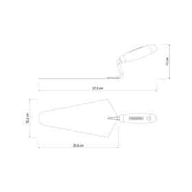 Alternative view of 10 "مجرفة ميسون ، مقبض خشبي بفتحة معلقة