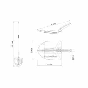 Alternative view of كرك ذات فم دائري ، بمقبض خشبي مقاس 120 سم