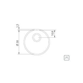 Alternative view of حوض مقاوم للصدأ لتلميع المرآة قطر 38 سم