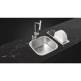 Alternative view of حوض Tramontina Aria Maxi 40 BS من الفولاذ المقاوم للصدأ بلمسة نهائية من الساتان للتركيب العلوي أو القاعدة ، 40x40 سم