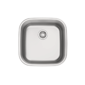 حوض Tramontina Aria Maxi 40 BS من الفولاذ المقاوم للصدأ بلمسة نهائية من الساتان للتركيب العلوي أو القاعدة ، 40x40 سم