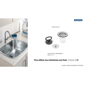 Alternative view of صمام ترامونتين 3 بوصات للأحواض والأوعية من الفولاذ المقاوم للصدأ المصقول والبولي بروبيلين