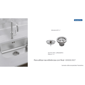 Alternative view of صمام ترامونتينا الاقتصادي 3.1 / 2 "بدون فائض من الفولاذ المقاوم للصدأ المصقول والبولي بروبيلين للأحواض والأوعية وأحواض الغسيل