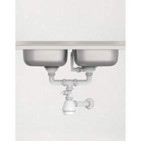 Alternative view of تصريف المياه المزدوج من البولي بروبيلين ترامونتينا للأحواض والأحواض