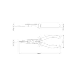 Alternative view of 6 "1.000 V كماشة انف مسطح معزول