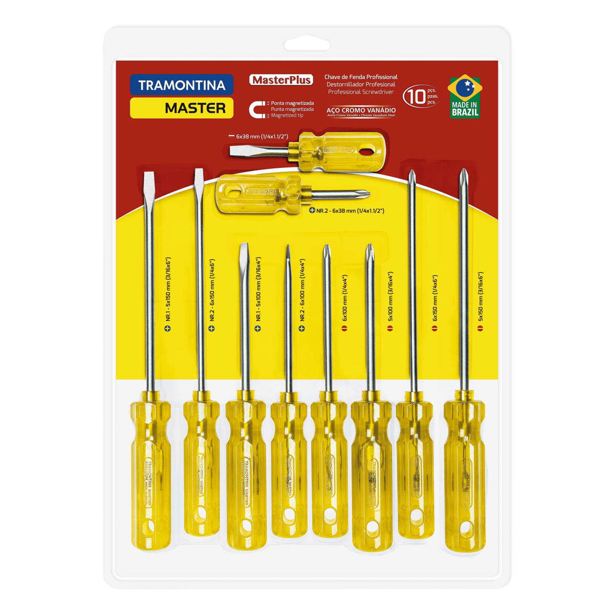 طقم مفكات 10 قطع Master