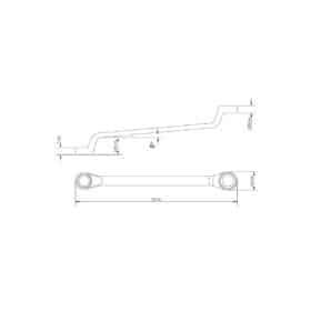 Alternative view of مفتاح حلقي مطلي بالكروم 17×16 مم