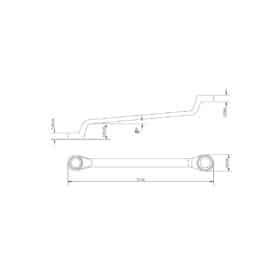 Alternative view of مفتاح حلقي مطلي بالكروم 23×21 مم