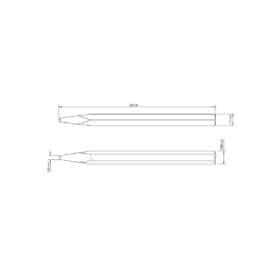 Alternative view of 8 "إزميل من الحجر السداسي مدبب