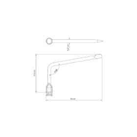 Alternative view of مفتاح ربط من فولاذ خاص 17 مم "L" مطلي بالكروم
