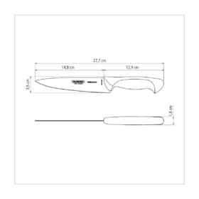 Alternative view of سكين ترامونتينا ممتاز من الفولاذ المقاوم للصدأ مقاس 6 بوصات ومقبض أبيض من البولي بروبيلين