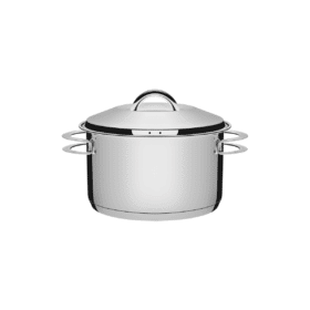 قدر استانلس ستيل بغطاء ومقابض وقاعدة ثلاثية الطبقات<span> - </span>20 سم 3.6 لتر