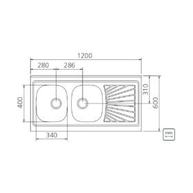 Alternative view of حوضين وجناح يمين 120x60 سم