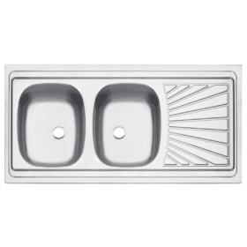 سنك حوضين وجناح 120x60 سم