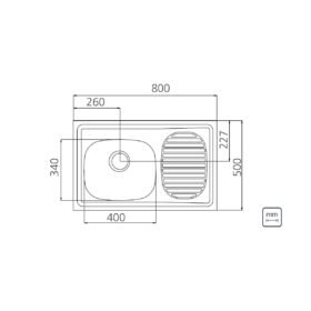 Alternative view of سنك حوض وجناح 80x50 سم