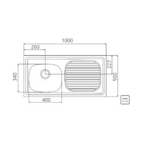 Alternative view of سنك حوض وجناح يمين 100x50 سم