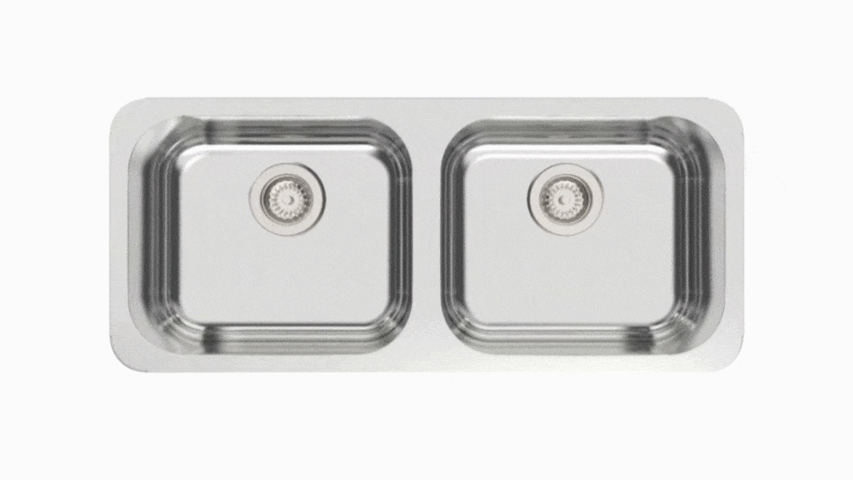 حوض من الفولاذ المقاوم للصدأ Tramontina Isis Plus 2C 40 BL مع طلاء مرآة لتلميع Undermount 84x34 سم 3 حوض من الفولاذ المقاوم للصدأ Tramontina Isis Plus 2C 40 BL مع طلاء مرآة لتلميع Undermount 84x34 سم - الصورة 3