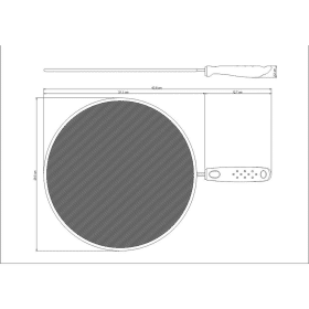 Alternative view of مصفي مسطح حماية عند القلي من الزيت ستانلس ستيل 30 سم