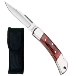 سكين جيب مطوي ستانلس ستيل مع حقيبة قماش