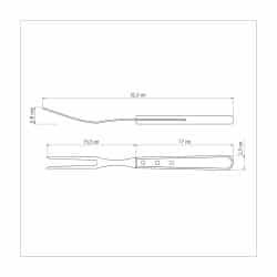 Alternative view of شوكة نحت بشفرة من الفولاذ المقاوم للصدأ ومقبض خشبي أحمر Polywood