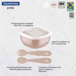 Alternative view of طقم ادوات طعام أطفال 3 قطع Le Petit Pink