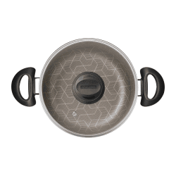 Alternative view of قدر من الألومنيوم  مع طلاء داخلي وخارجي Starflon Max Red غير لاصق مع غطاء زجاجي ، 24 سم 4،9 لتر Paris