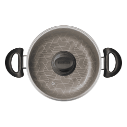 Alternative view of قدر من الألومنيوم مع طلاء داخلي وخارجي Starflon Max Red غير لاصق بغطاء زجاجي ، 26 سم 6،3 لتر Paris