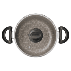 Alternative view of قدر من الألومنيوم مع طلاء داخلي وخارجي Starflon Max Red غير لاصق مع غطاء زجاجي ، 28 سم 8 لتر Paris