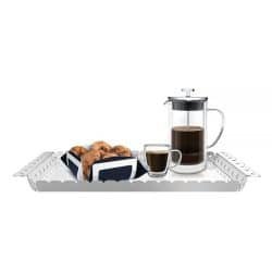 Alternative view of صينية تقديم مستطيلة من الفولاذ المقاوم للصدأ فئة  47 سم × 27 سم