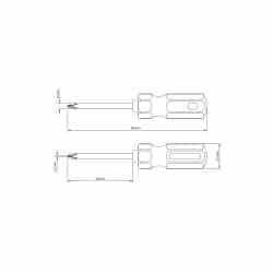 Alternative view of مفك براغي من النوع القصير المتقاطع 1 / 4x1.1 / 2 "