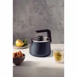 Alternative view of قوري 2،3 لتر من الألومنيوم باللون الأزرق الداكن مع طلاء Starflon Max الداخلي والخارجي غير اللاصق