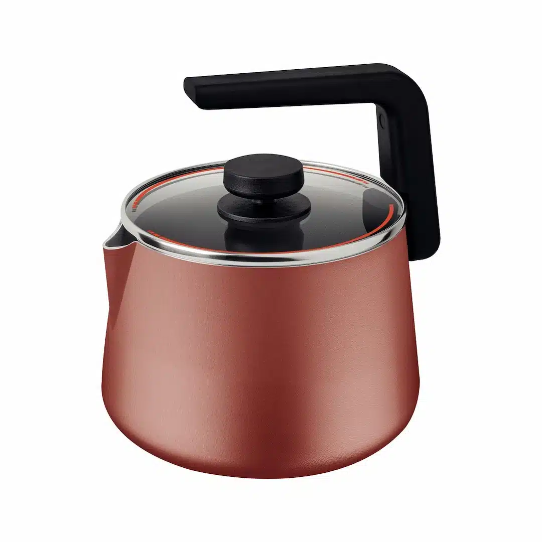 قوري من الألومنيوم النحاسي 2،3 لتر مع طلاء ستارفلون ماكس داخلي وخارجي 1 قوري من الألومنيوم النحاسي 2،3 لتر مع طلاء ستارفلون ماكس داخلي وخارجي