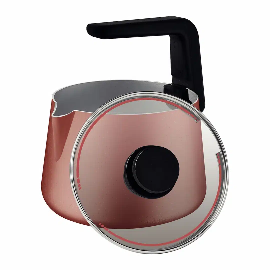 قوري من الألومنيوم النحاسي 2،3 لتر مع طلاء ستارفلون ماكس داخلي وخارجي 2 قوري من الألومنيوم النحاسي 2،3 لتر مع طلاء ستارفلون ماكس داخلي وخارجي - الصورة 2