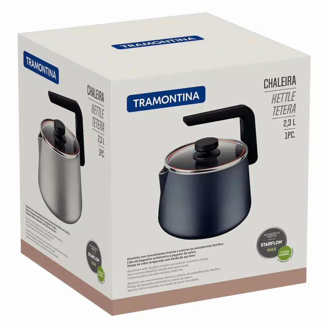 قوري من الألومنيوم النحاسي 2،3 لتر مع طلاء ستارفلون ماكس داخلي وخارجي 3 قوري من الألومنيوم النحاسي 2،3 لتر مع طلاء ستارفلون ماكس داخلي وخارجي - الصورة 3