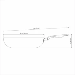 Alternative view of مقلاة ألمنيوم عميقة مع طلاء داخلي وخارجي Starflon Max أحمر غير لاصق ، 28 سم ، Loreto