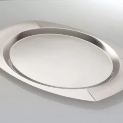 صينية منحنية من الفولاذ المقاوم للصدأ - ترامونتينا كوزموس حجم cm50