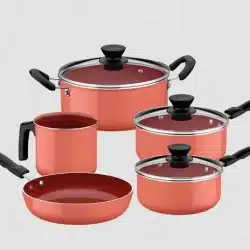 سيت ادوات طبخ 5 قطع طلاء داخلي سيراميك