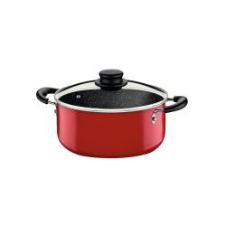 سيت ادوات طبخ 9 قطع لون احمر جودة عالية مع اغطية زجاجية عالية الجودة 8 طبقات من الاستار فلون المانع للالتصاق 12 27899421IXMA003 scaled 1