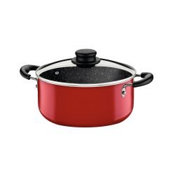 سيت ادوات طبخ 9 قطع لون احمر جودة عالية مع اغطية زجاجية عالية الجودة 8 طبقات من الاستار فلون المانع للالتصاق 13 27899421IXMA004 scaled 1