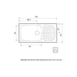 Alternative view of سنك  100*50 سم حوض كبير وجناح يعمل على الكوارتز