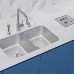 Alternative view of حوضين مدمج 77*45*19 سم سعة الحوض 23 لتر بسمك 0.8 ملم ستانلس ستيل